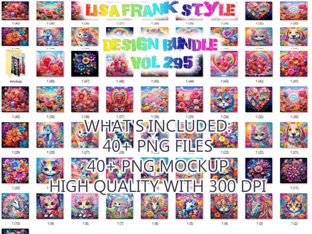 LISA FRANK STYLE 20oz DESIGN BUNDLE (VOL-295)