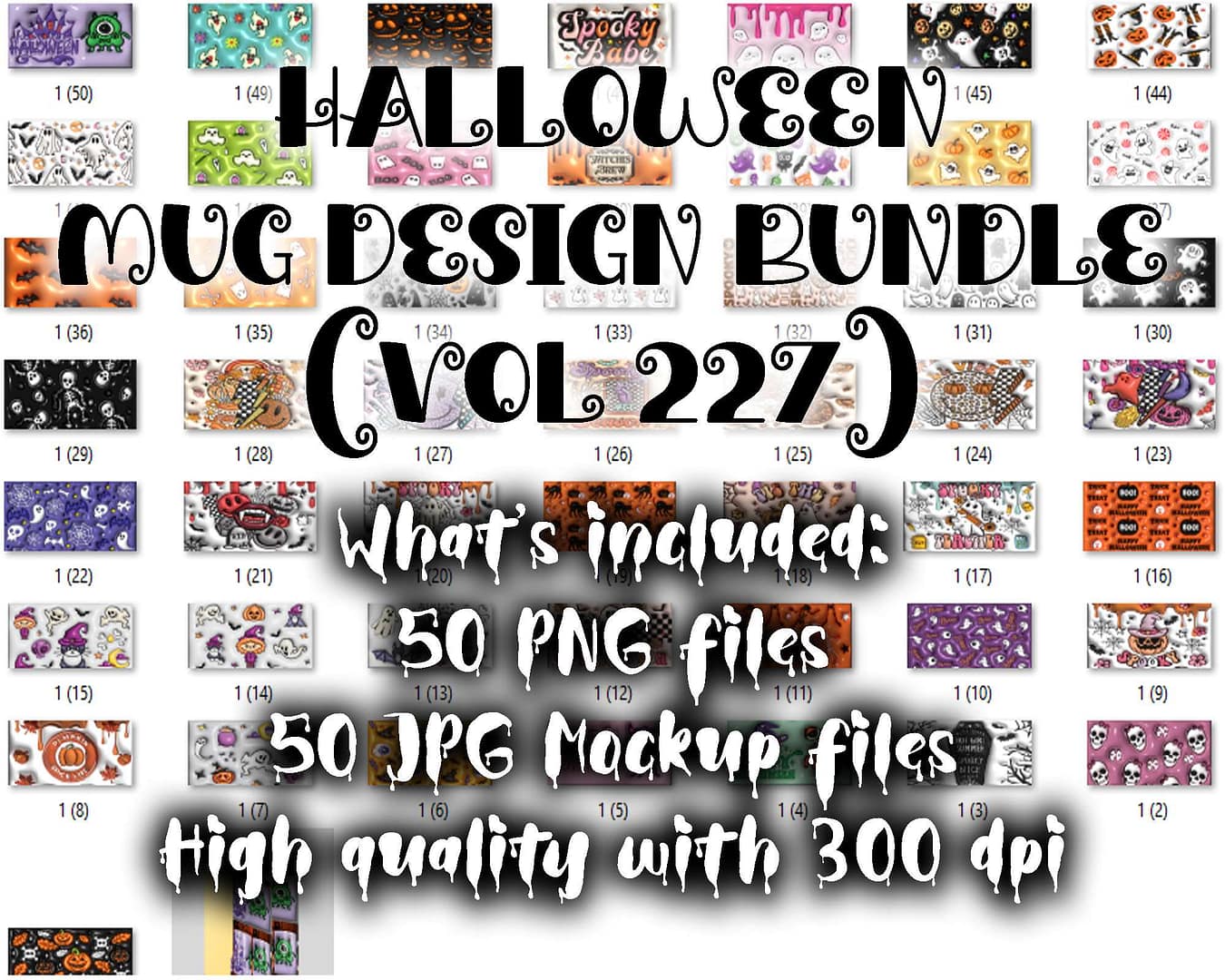 HALLOWEEN MUG DESIGN BUNDLE (VOL 227)