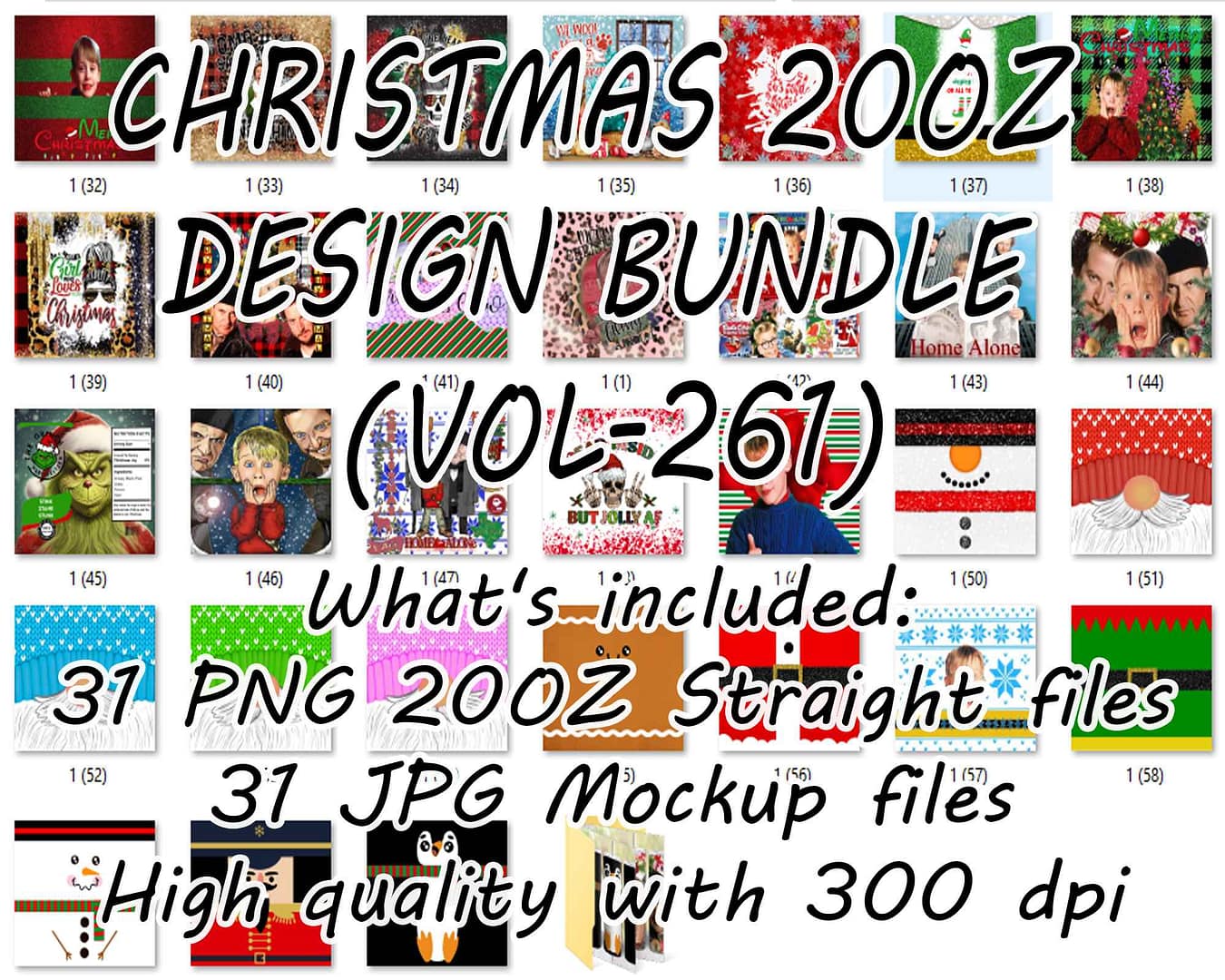 CHRISTMAS 20OZ DESIGN BUNDLE (VOL-261)