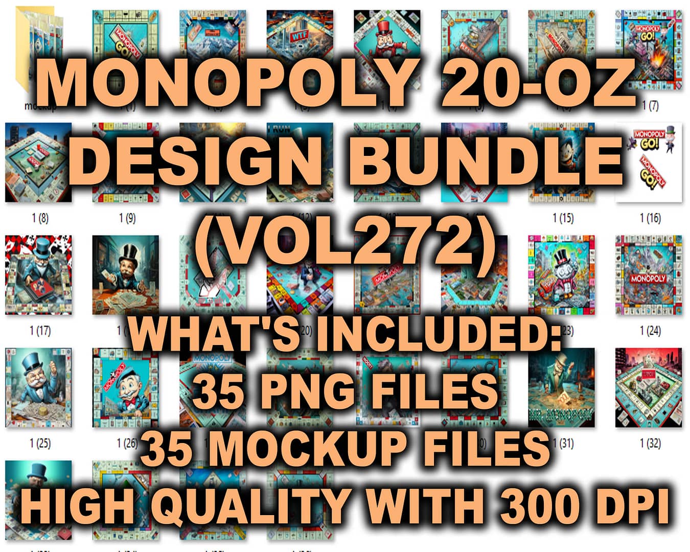 MONOPOLY 20-OZ DESIGN BUNDLE (VOL272)