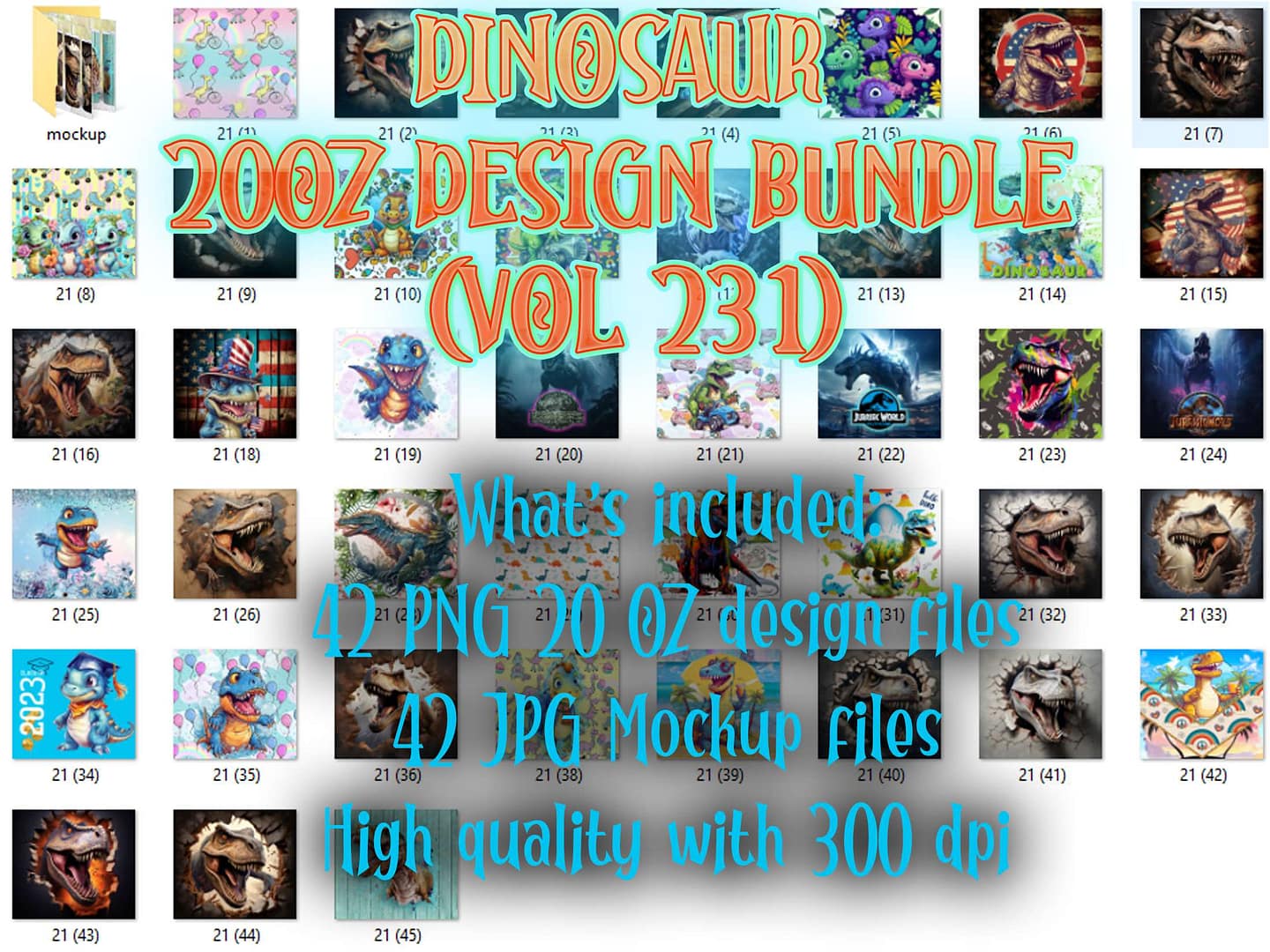 DINOSAUR 20OZ DESIGN BUNDLE