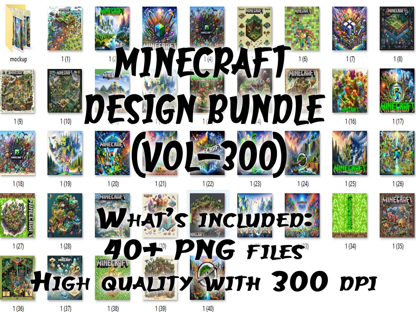 MINECRAFT DESIGN BUNDLE (VOL-300)