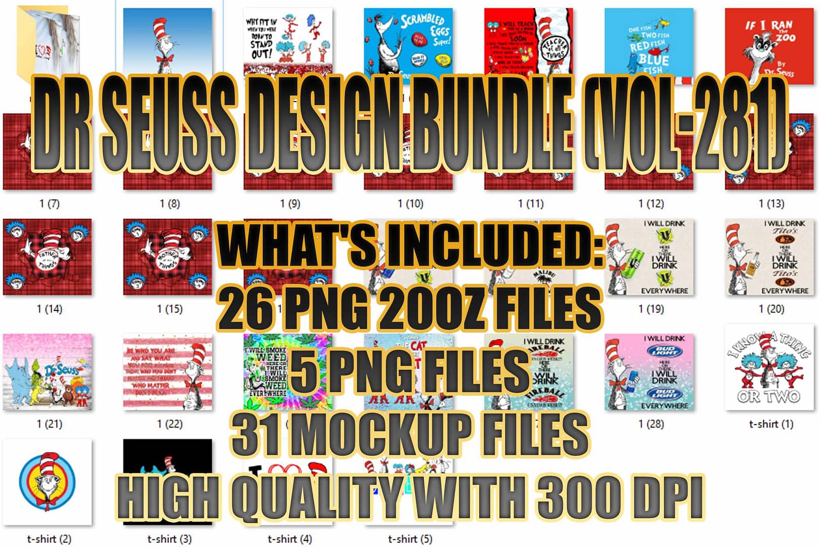 DR SEUSS DESIGN BUNDLE (VOL-281)