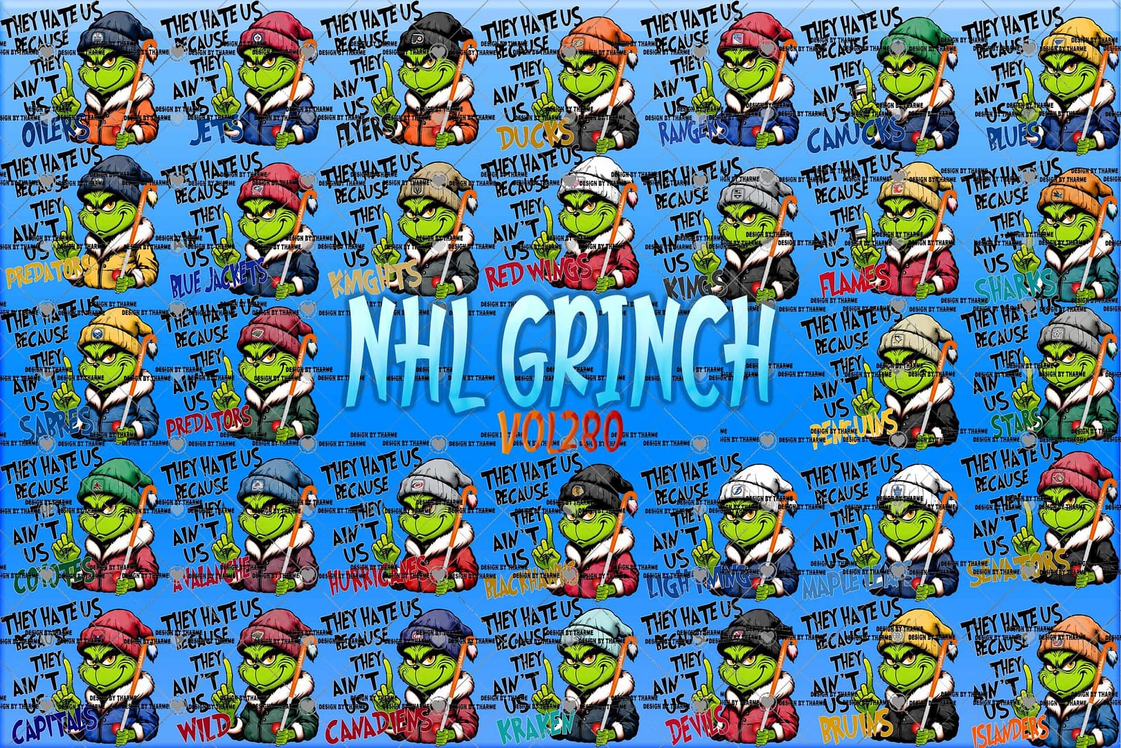 GRINCH NHL DESIGN BUNDLE (VOL-280)