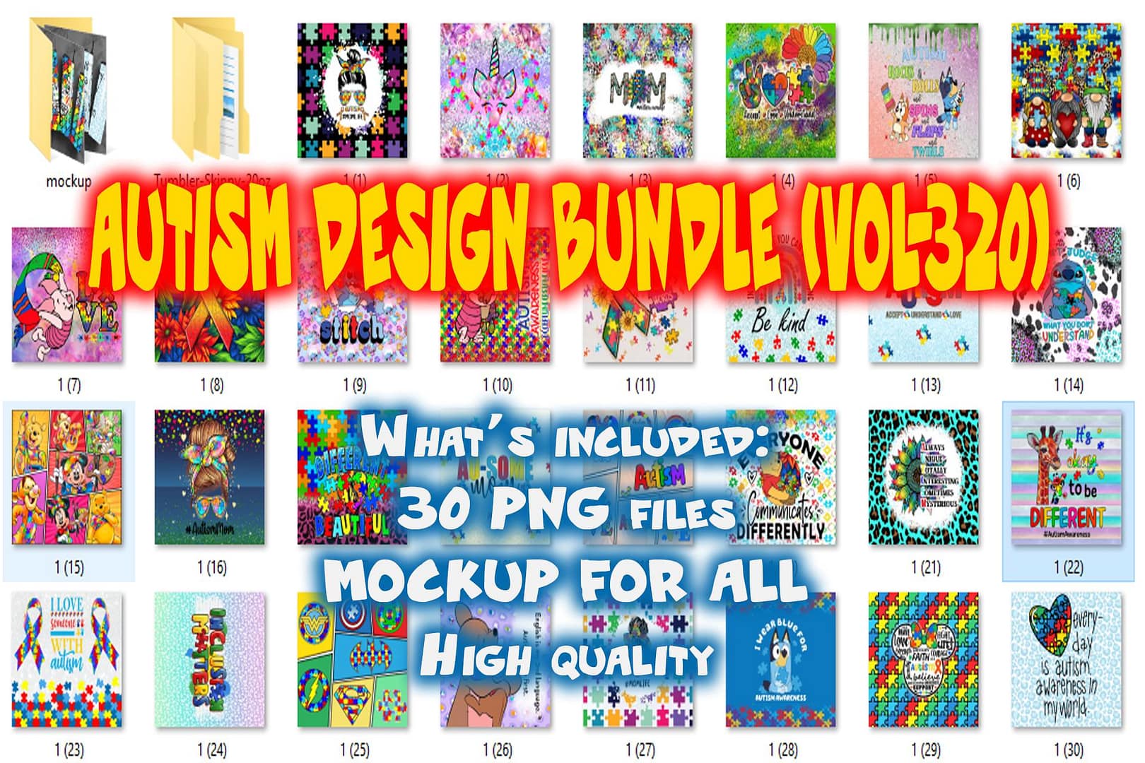 AUTISM DESIGN BUNDLE (VOL-320)