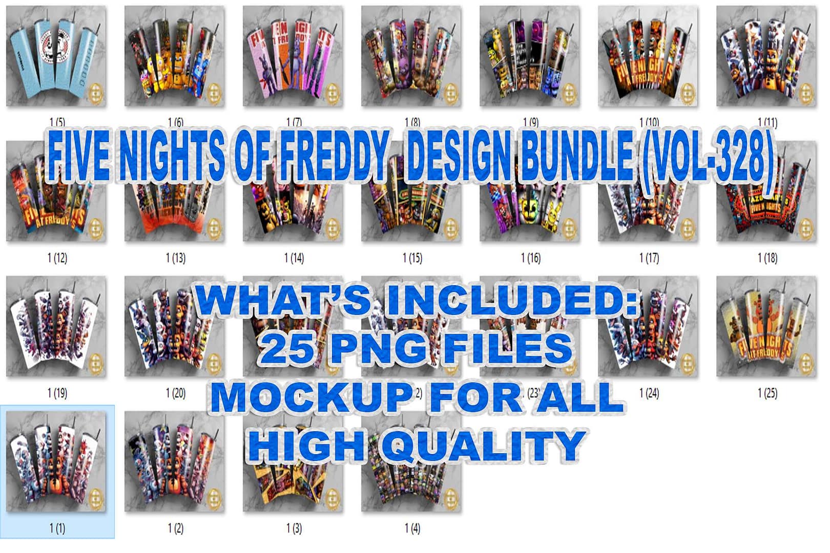 FIVE NIGHTS OF FREDDY DESIGN BUNDLE (VOL-328)