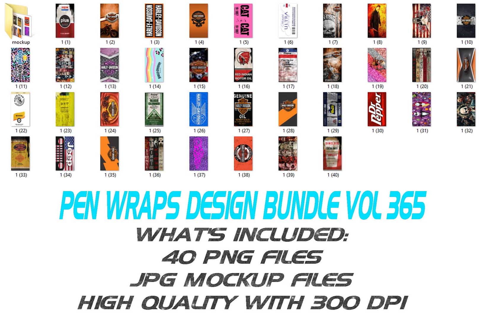 PEN WRAPS DESIGN BUNDLE VOL 365