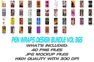 PEN WRAPS DESIGN BUNDLE VOL 365