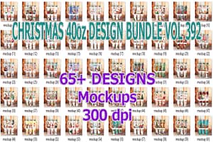 CHRISTMAS 40oz DESIGN BUNDLE VOL-392