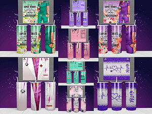 NURSE TUMBLER DESIGN BUNDLE (VOL- 336)