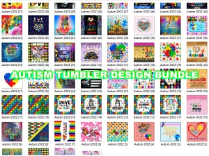 AUTISM TUMBLER DESIGN BUNDLE