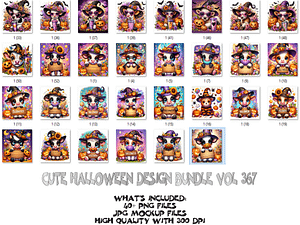 CUTE HALLOWEEN DESIGN BUNDLE VOL 367