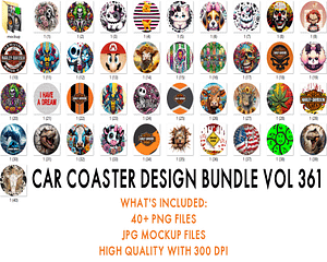 CAR COASTER DESIGN BUNDLE VOL 361