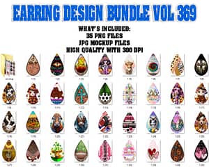 EARRING DESIGN BUNDLE VOL 369