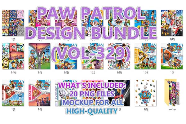 PAW PATROL DESIGN BUNDLE (VOL-329)