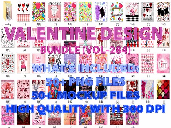 VALENTINE DESIGN BUNDLE (VOL-284)