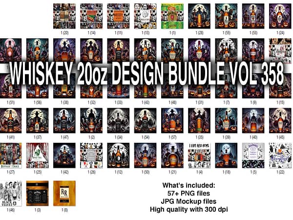 WHISKEY 20oz DESIGN BUNDLE VOL 358