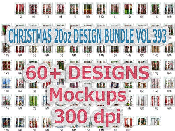 CHRISTMAS 20oz DESIGN BUNDLE VOL 393