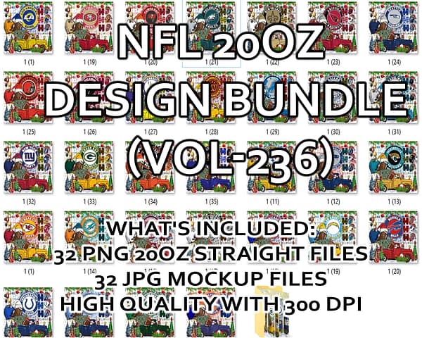 NFL 20OZ DESIGN BUNDLE (VOL-236)