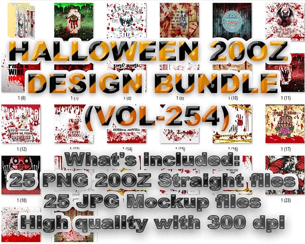 HALLOWEEN 20OZ DESIGN BUNDLE (VOL-254)