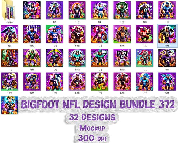 BIGFOOT NFL DESIGN BUNDLE 372