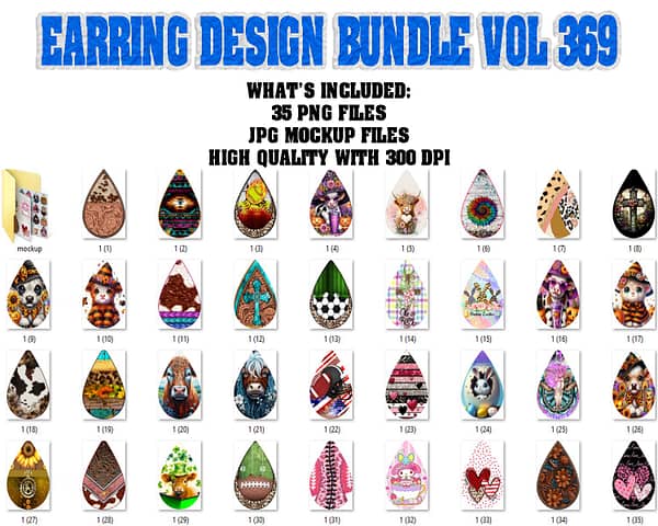 EARRING DESIGN BUNDLE VOL 369